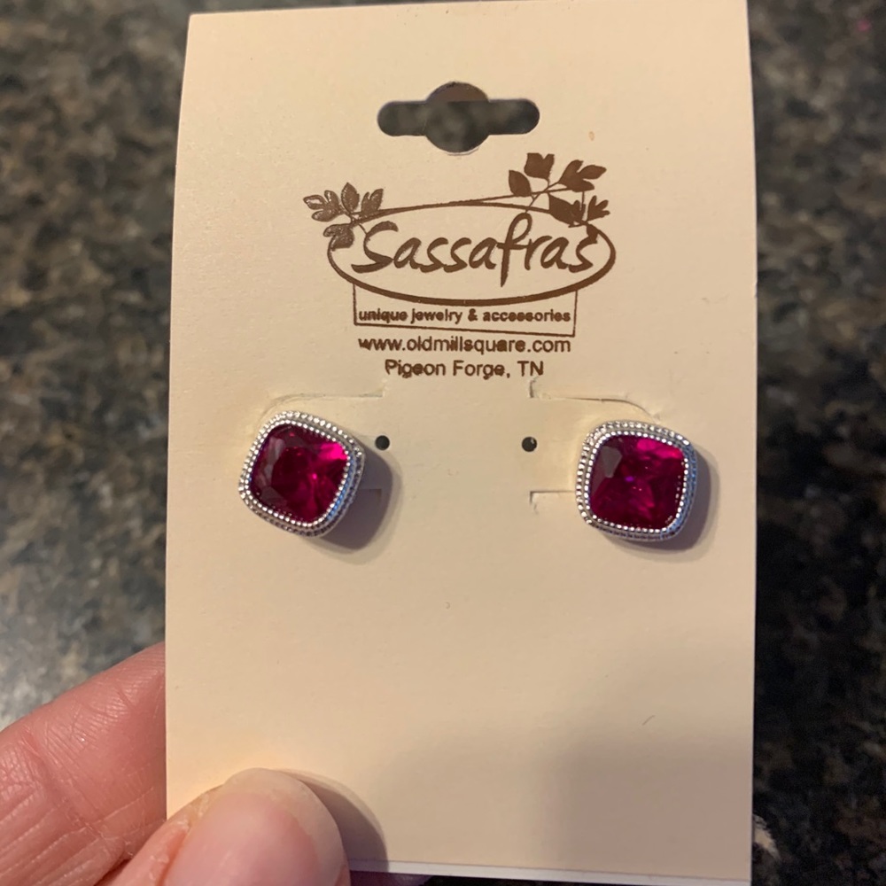 Red earrings